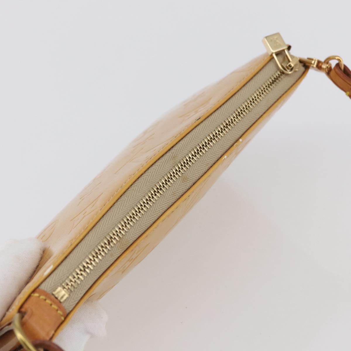 LOUIS VUITTON Monogram Vernis Lexington Pouch Beige M91010 LV Auth BA6412