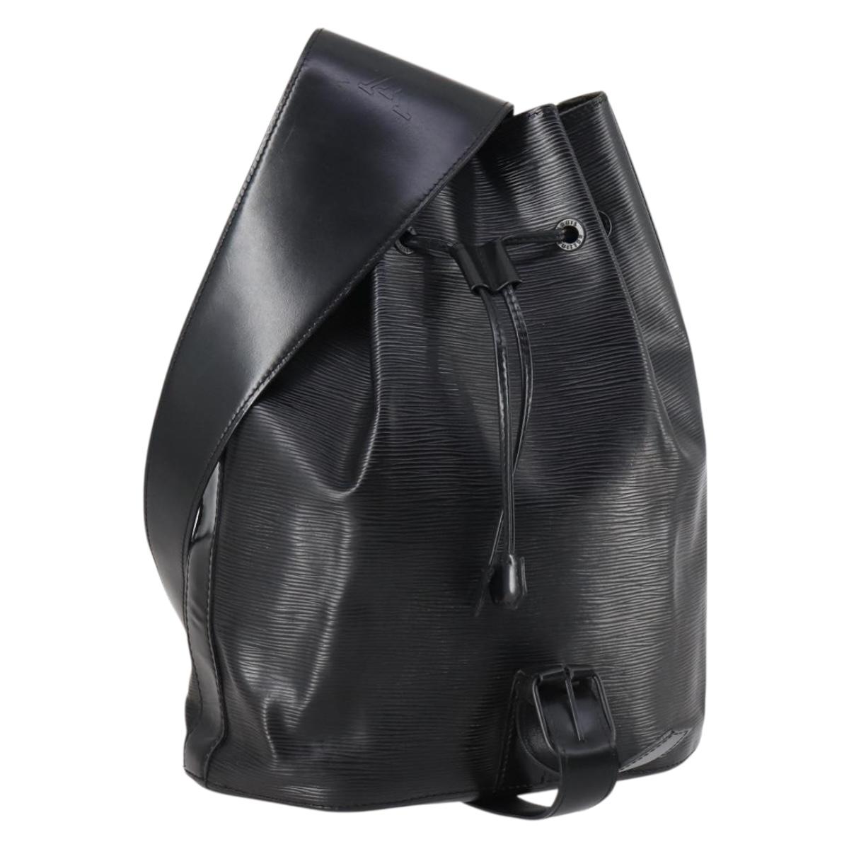 LOUIS VUITTON Epi Sac A Dos Shoulder Bag Black M80153 LV Auth BA6413