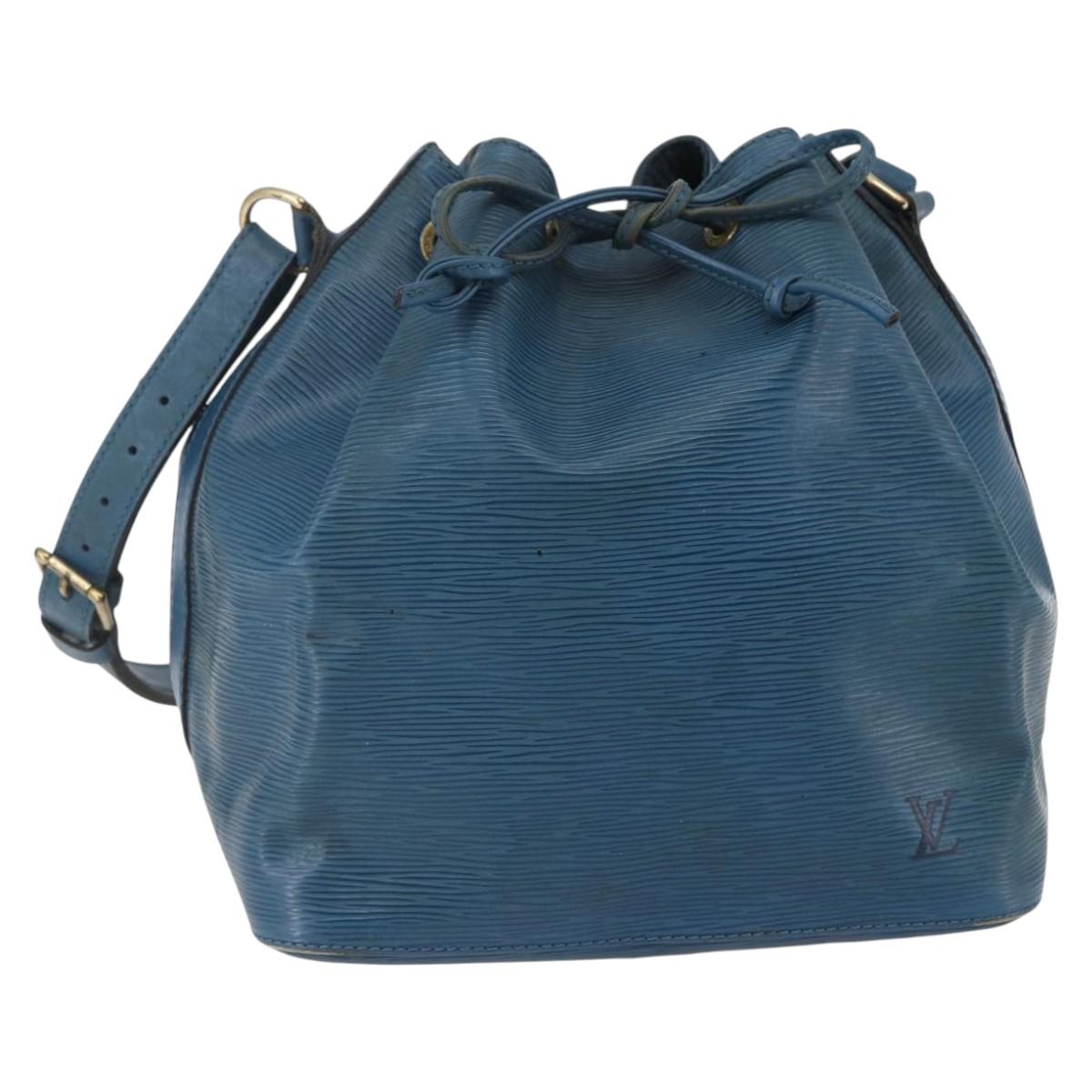 LOUIS VUITTON Epi Petit Noe Shoulder Bag Blue M44105 LV Auth BA6420