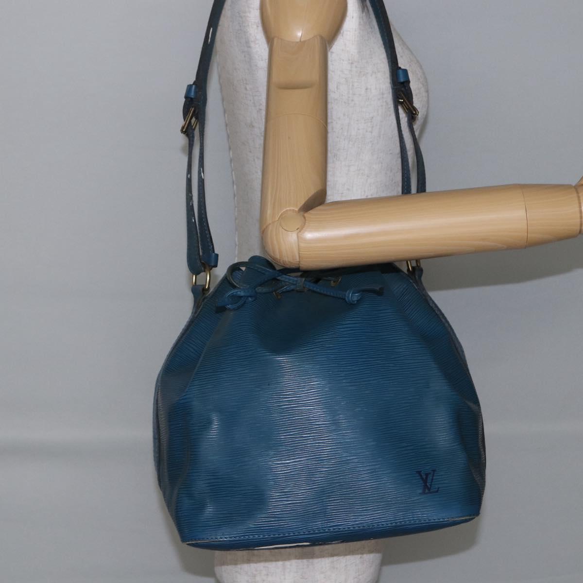 LOUIS VUITTON Epi Petit Noe Shoulder Bag Blue M44105 LV Auth BA6420