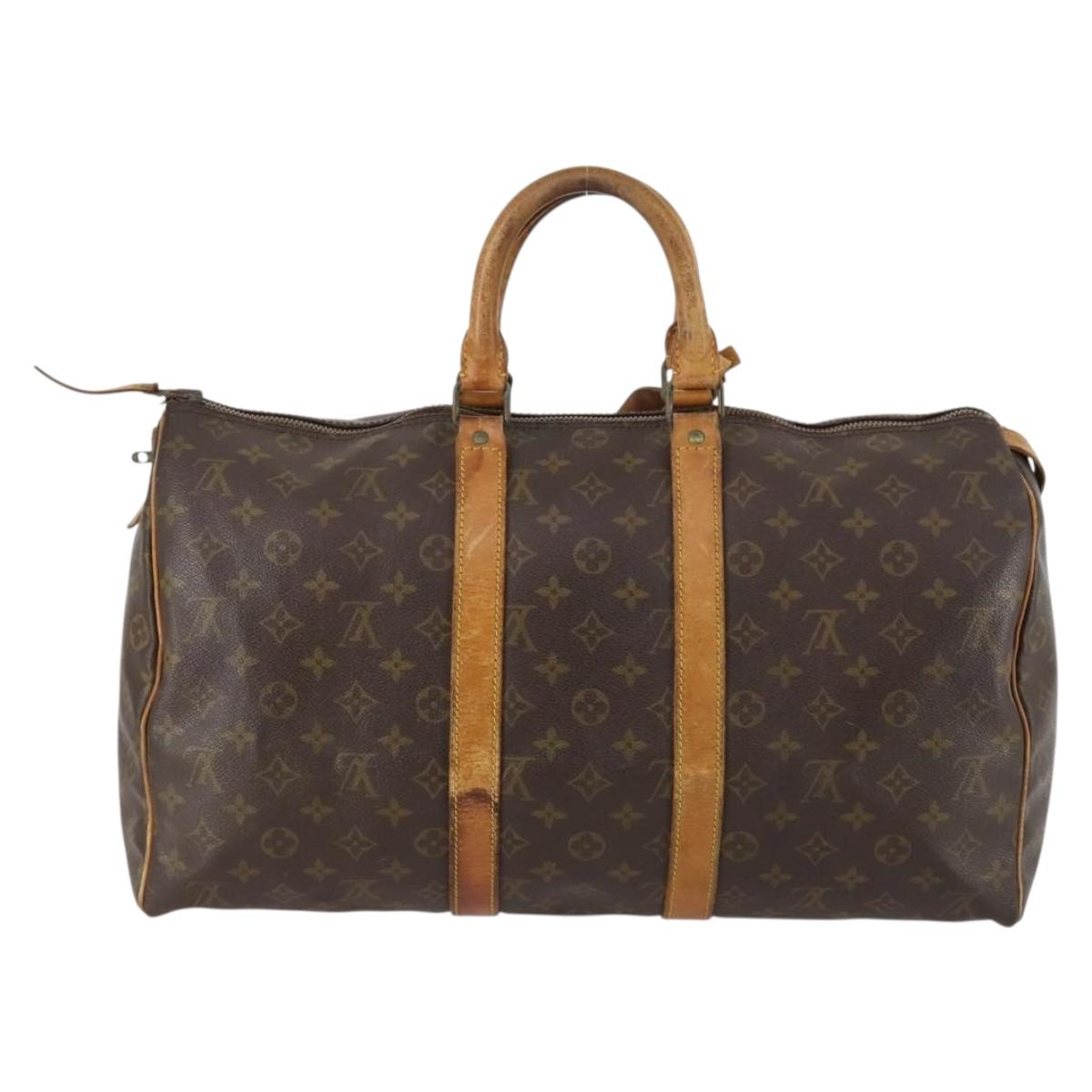LOUIS VUITTON Monogram Keepall 45 Boston Bag M41428 LV Auth BA6425
