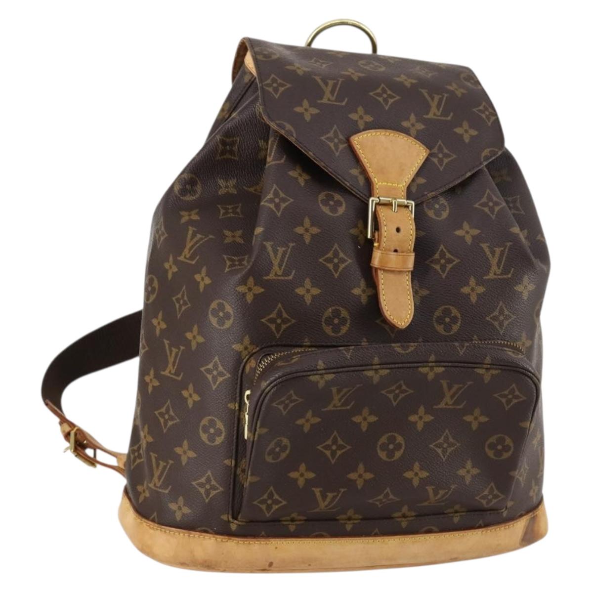LOUIS VUITTON Monogram Montsouris GM Backpack M51135 LV Auth BA6427