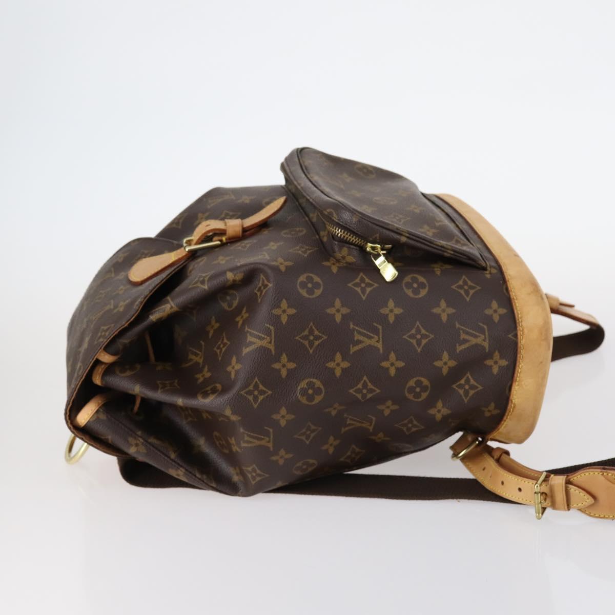 LOUIS VUITTON Monogram Montsouris GM Backpack M51135 LV Auth BA6427