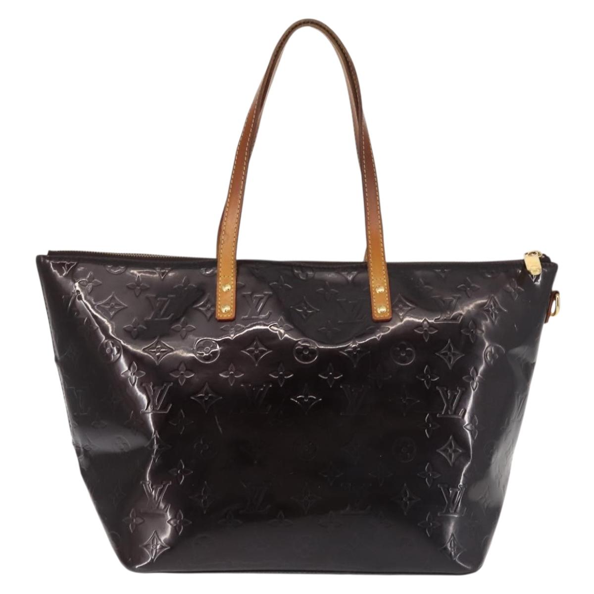 LOUIS VUITTON Monogram Vernis Bellevue GM Tote Bag Amarante M93589 Auth BA6431