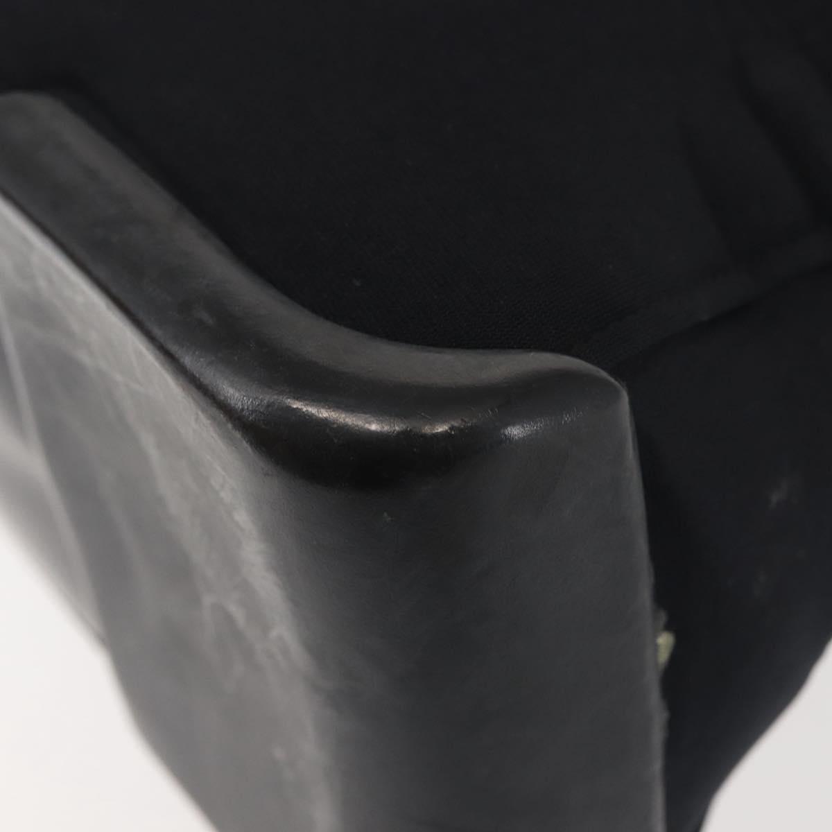 PRADA Tote Bag Nylon Black Silver Auth BA6439