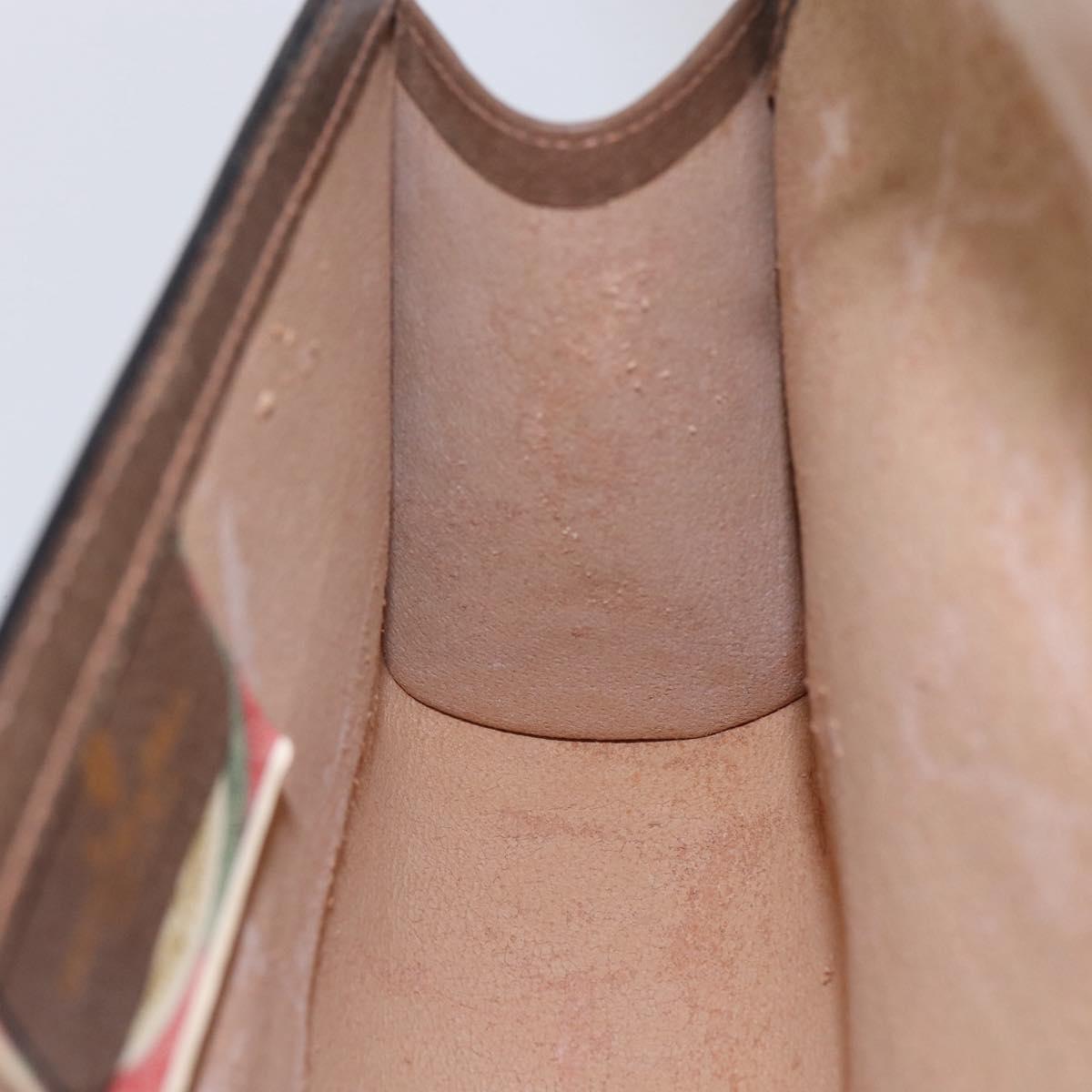 GUCCI GG Supreme Web Sherry Line Clutch Bag PVC Beige Gold 89 01 006 Auth BA6443