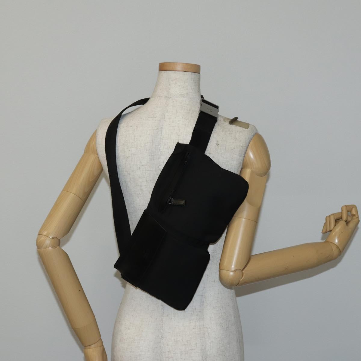 GUCCI Waist bag Nylon Black 28566 Auth BA6449