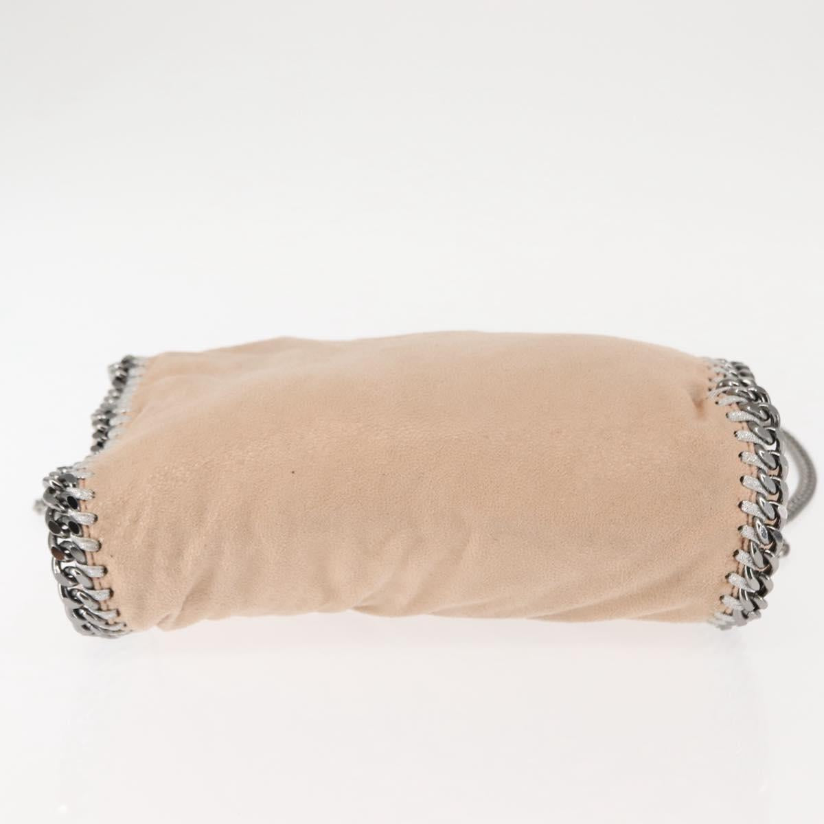 Stella MacCartney Chain Fabera Shoulder Bag Suede Pink Auth BA6451