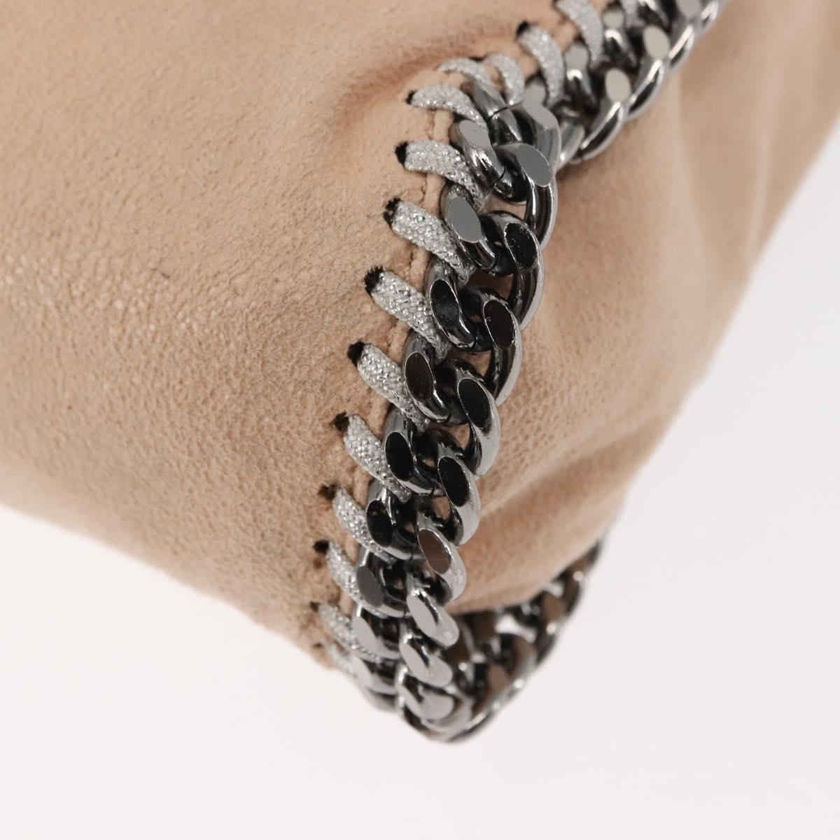 Stella MacCartney Chain Fabera Shoulder Bag Suede Pink Auth BA6451