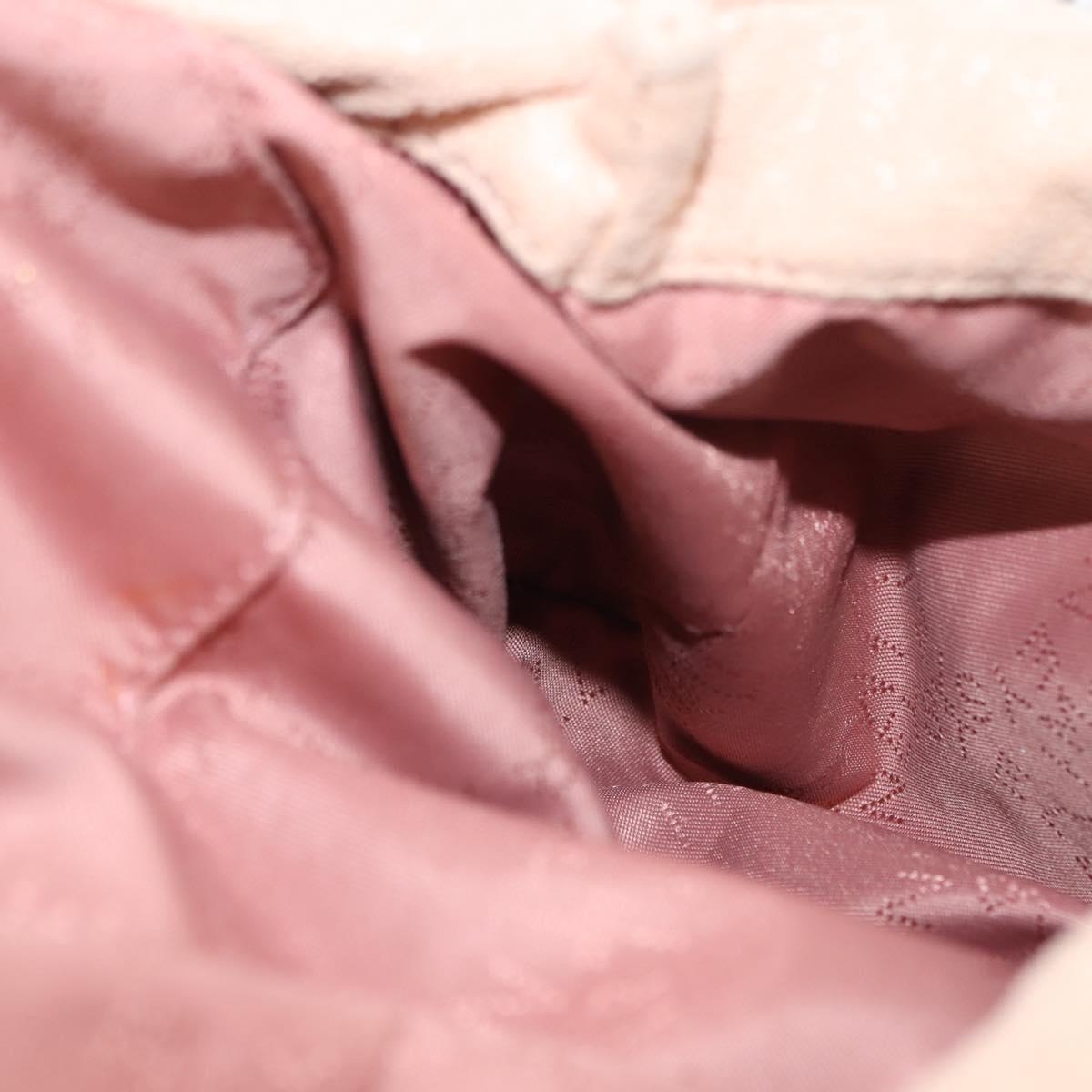 Stella MacCartney Chain Fabera Shoulder Bag Suede Pink Auth BA6451