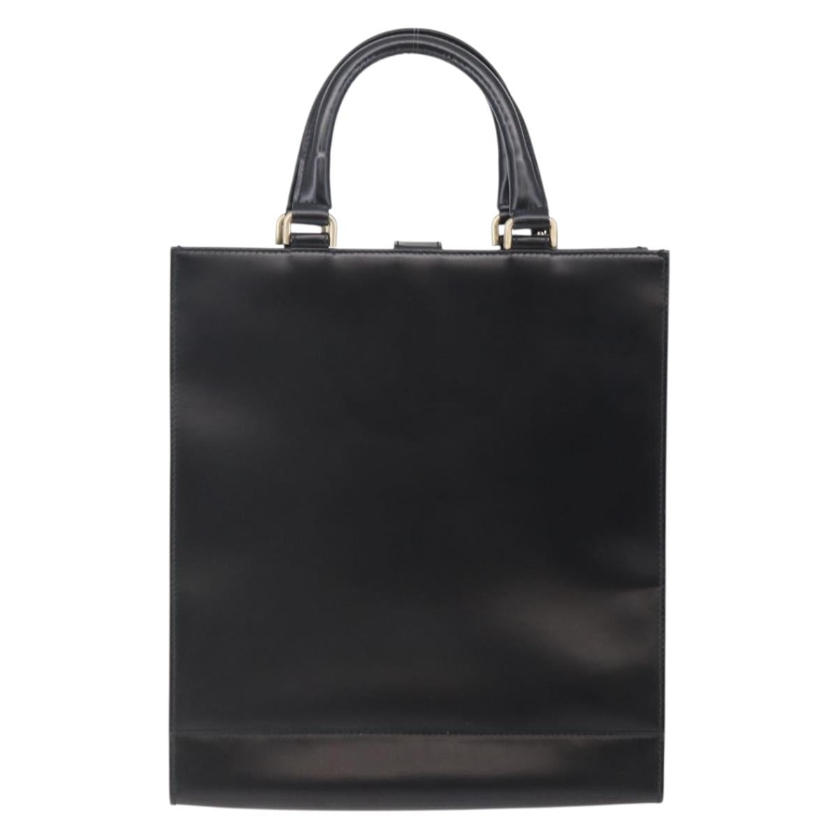 Salvatore Ferragamo Tote Bag Leather Black Auth BA6469