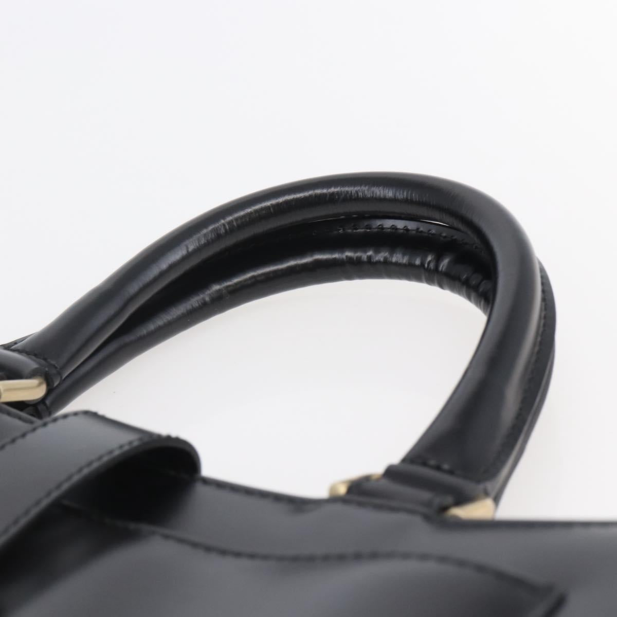 Salvatore Ferragamo Tote Bag Leather Black Auth BA6469