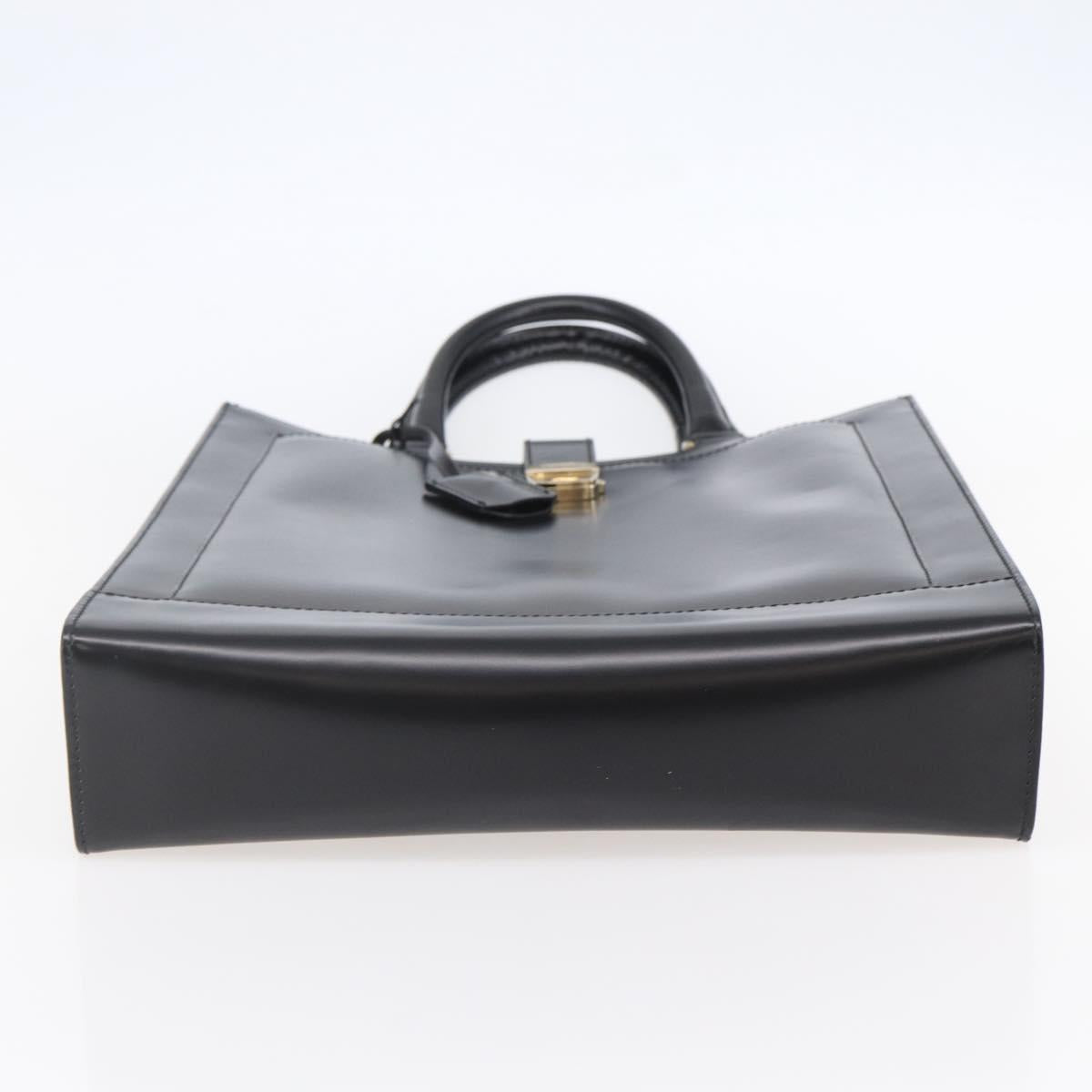 Salvatore Ferragamo Tote Bag Leather Black Auth BA6469