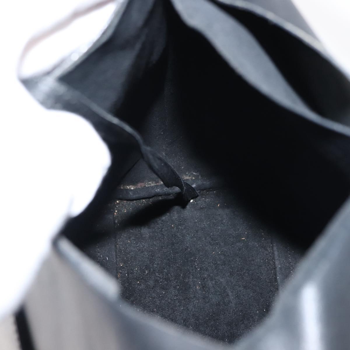 GUCCI Bamboo Shoulder Bag Leather Black Gold 001 1013 1881 Auth BA6477