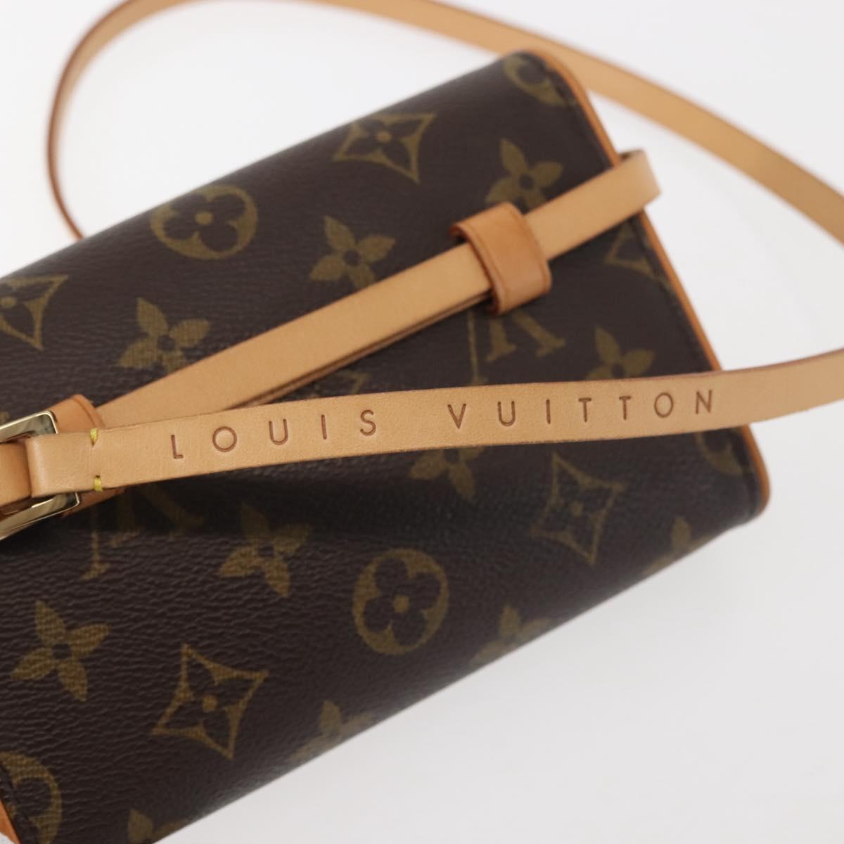 LOUIS VUITTON Monogram Pochette Florentine Waist Bag M51855 LV Auth BA6479