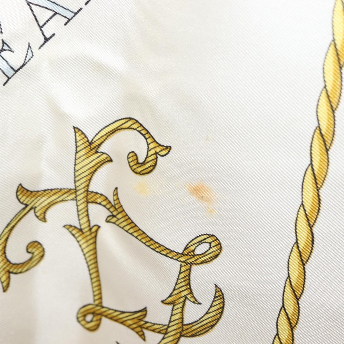 HERMES Carre 90 Scarf ""VUE DU CARROSSE DE LA GALERE LA REALE"" Silk Auth BA6484