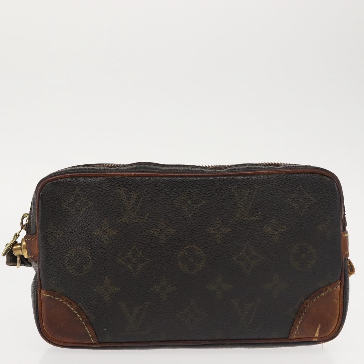 LOUIS VUITTON Epi Monogram Clutch Bag 2Set Yellow LV Auth BA6487