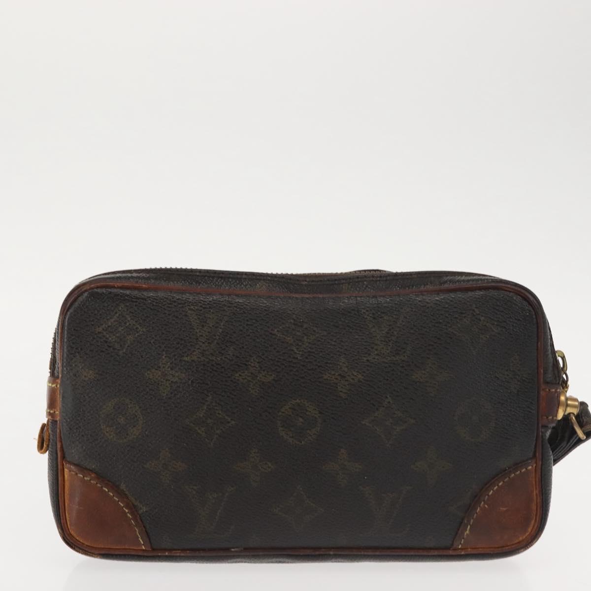 LOUIS VUITTON Epi Monogram Clutch Bag 2Set Yellow LV Auth BA6487
