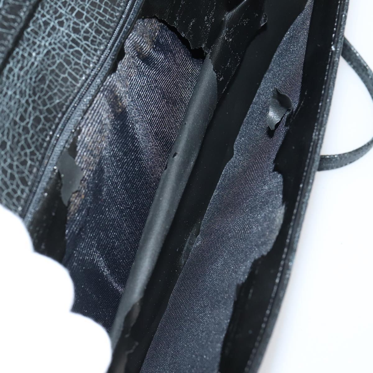 BALLY Bag Canvas Leather 3Set Black Beige Auth BA6489