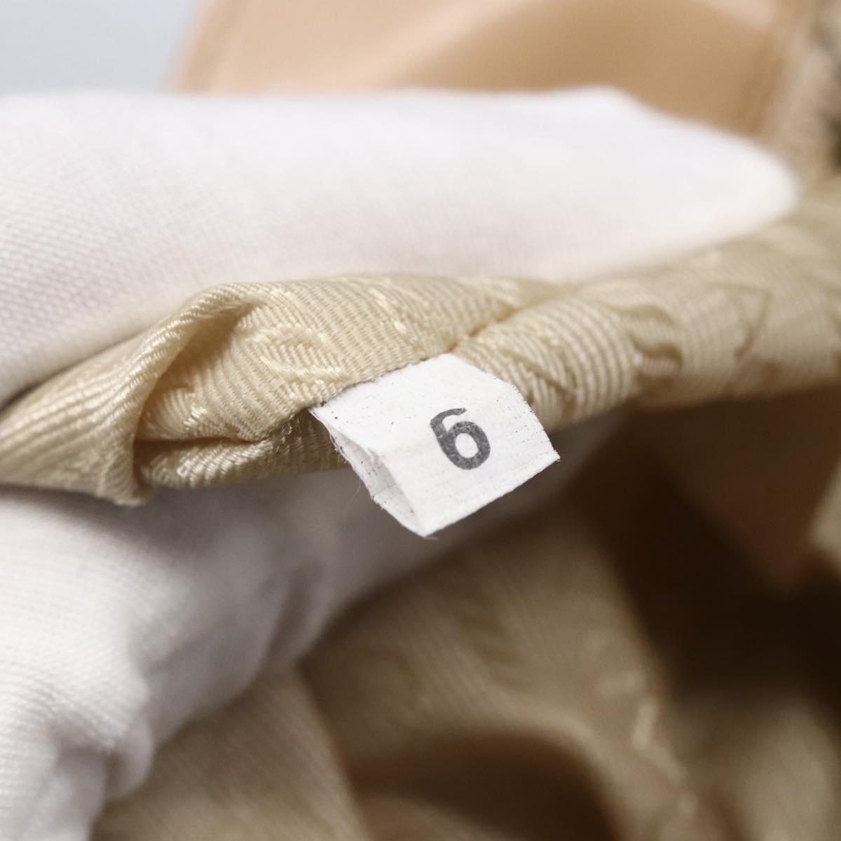 PRADA Tote Bag Enamel Beige Auth BA6491