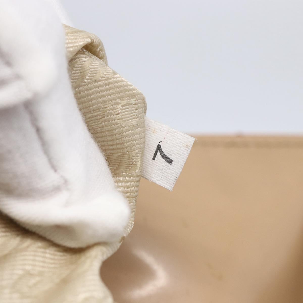 PRADA Tote Bag Enamel Beige Auth BA6491