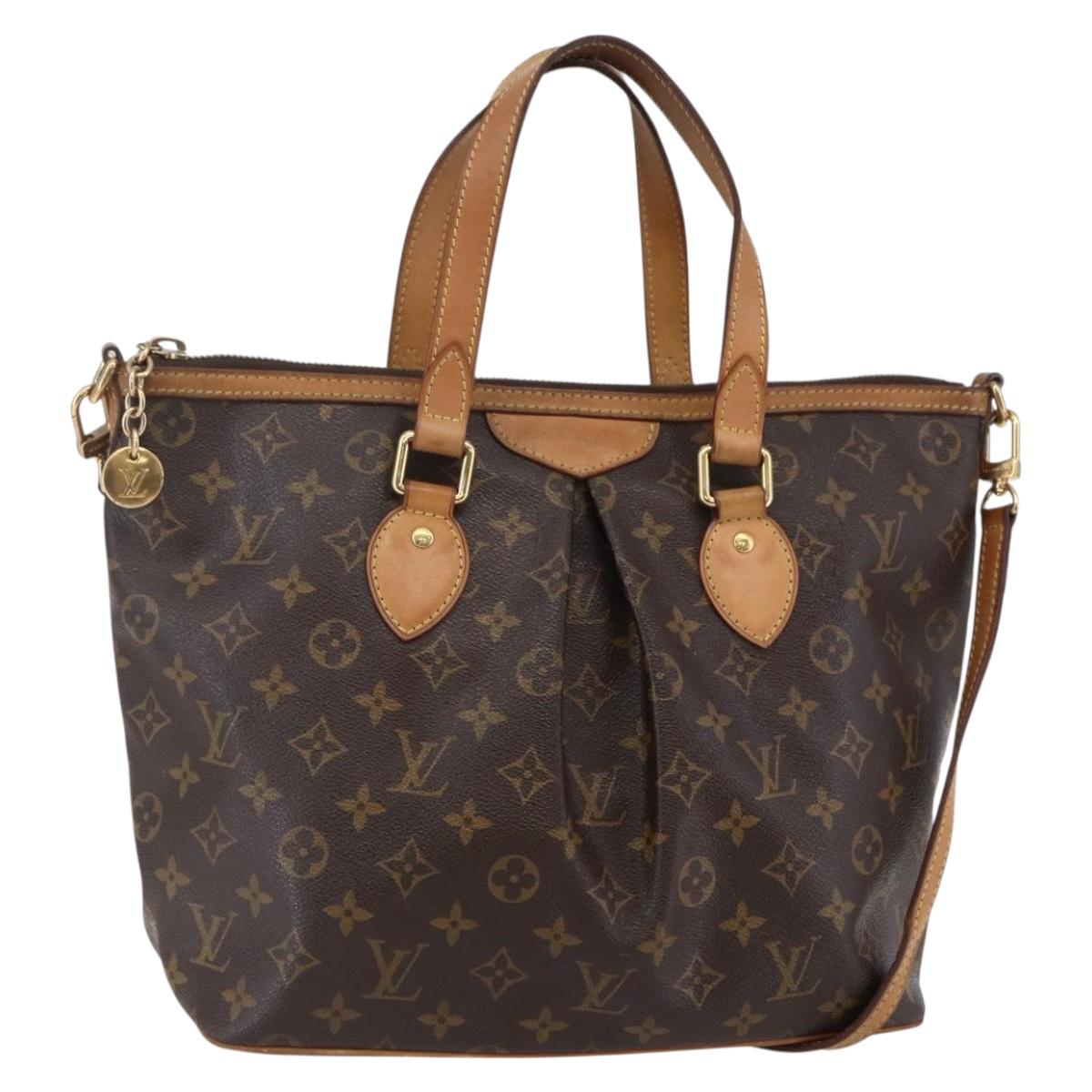 LOUIS VUITTON Monogram Palermo PM Tote Bag M40145 LV Auth BA6506
