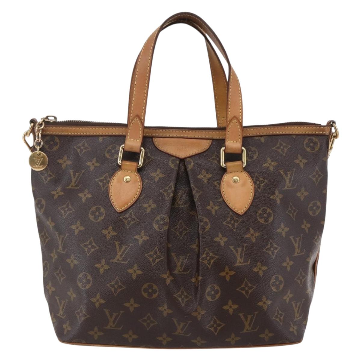 LOUIS VUITTON Monogram Palermo PM Tote Bag M40145 LV Auth BA6506