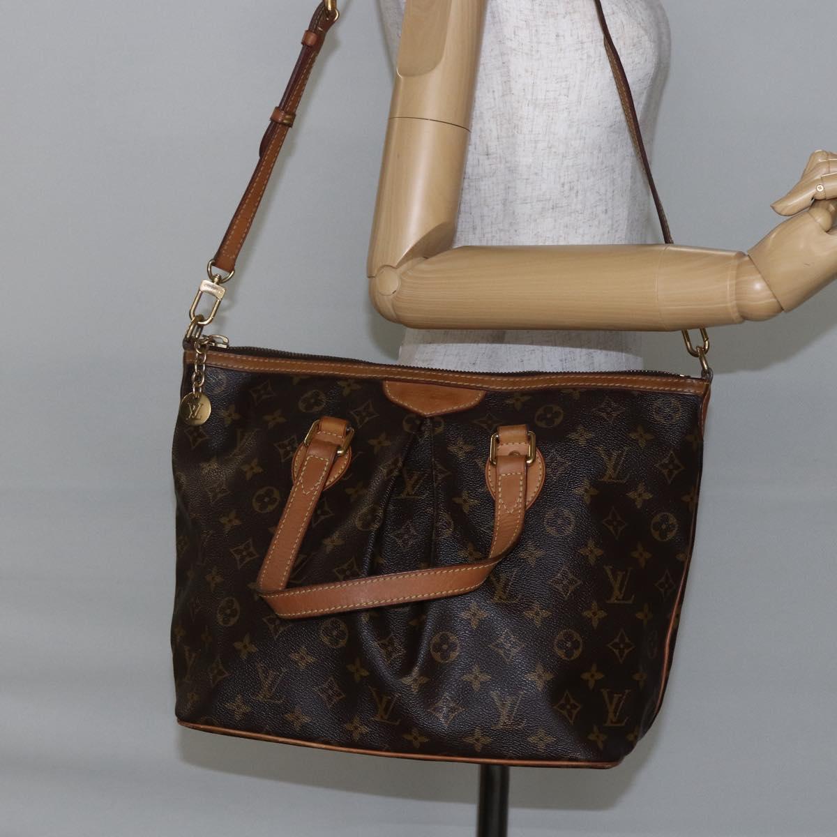 LOUIS VUITTON Monogram Palermo PM Tote Bag M40145 LV Auth BA6506