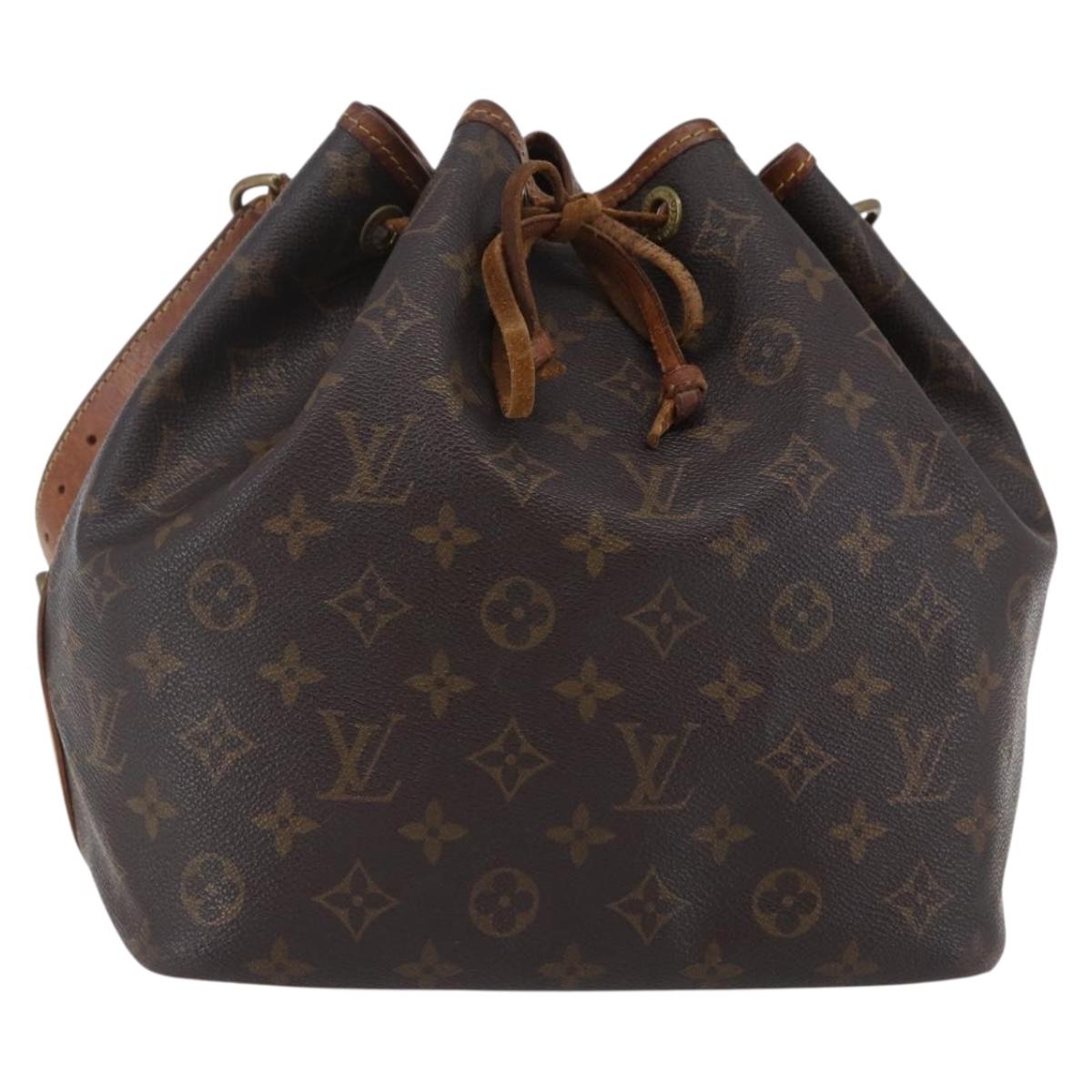 LOUIS VUITTON Monogram Petit Noe Shoulder Bag M42226 LV Auth BA6508