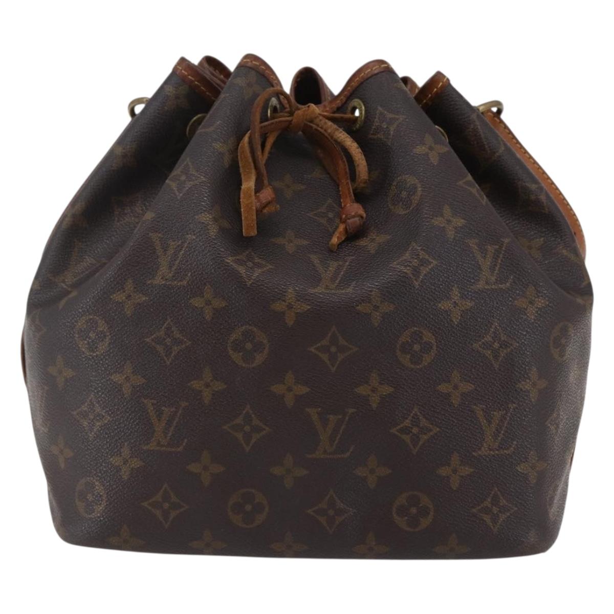 LOUIS VUITTON Monogram Petit Noe Shoulder Bag M42226 LV Auth BA6508