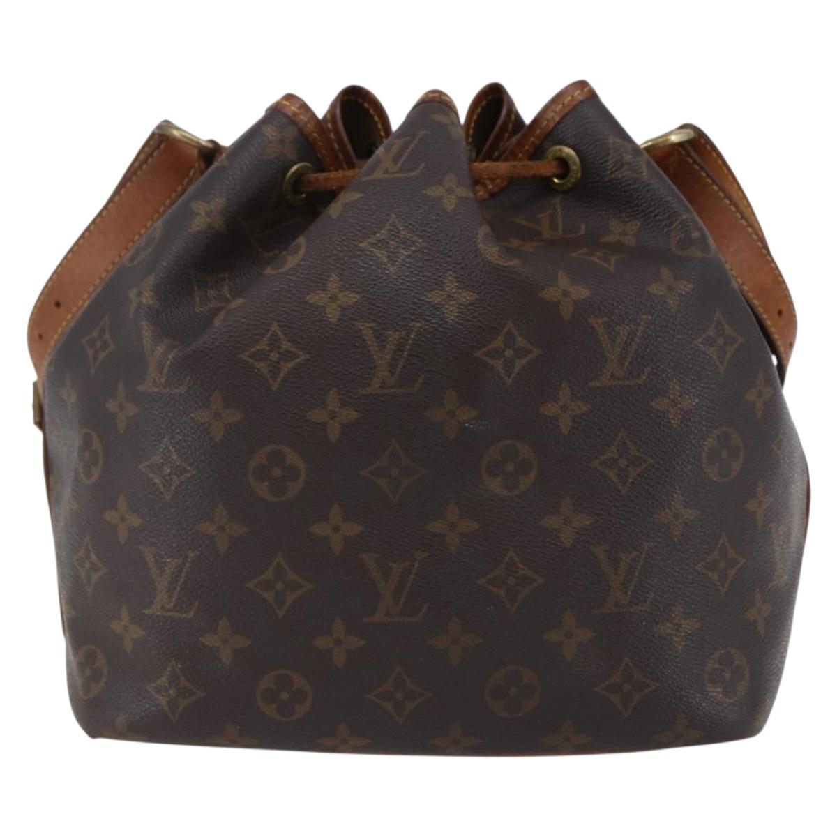 LOUIS VUITTON Monogram Petit Noe Shoulder Bag M42226 LV Auth BA6508