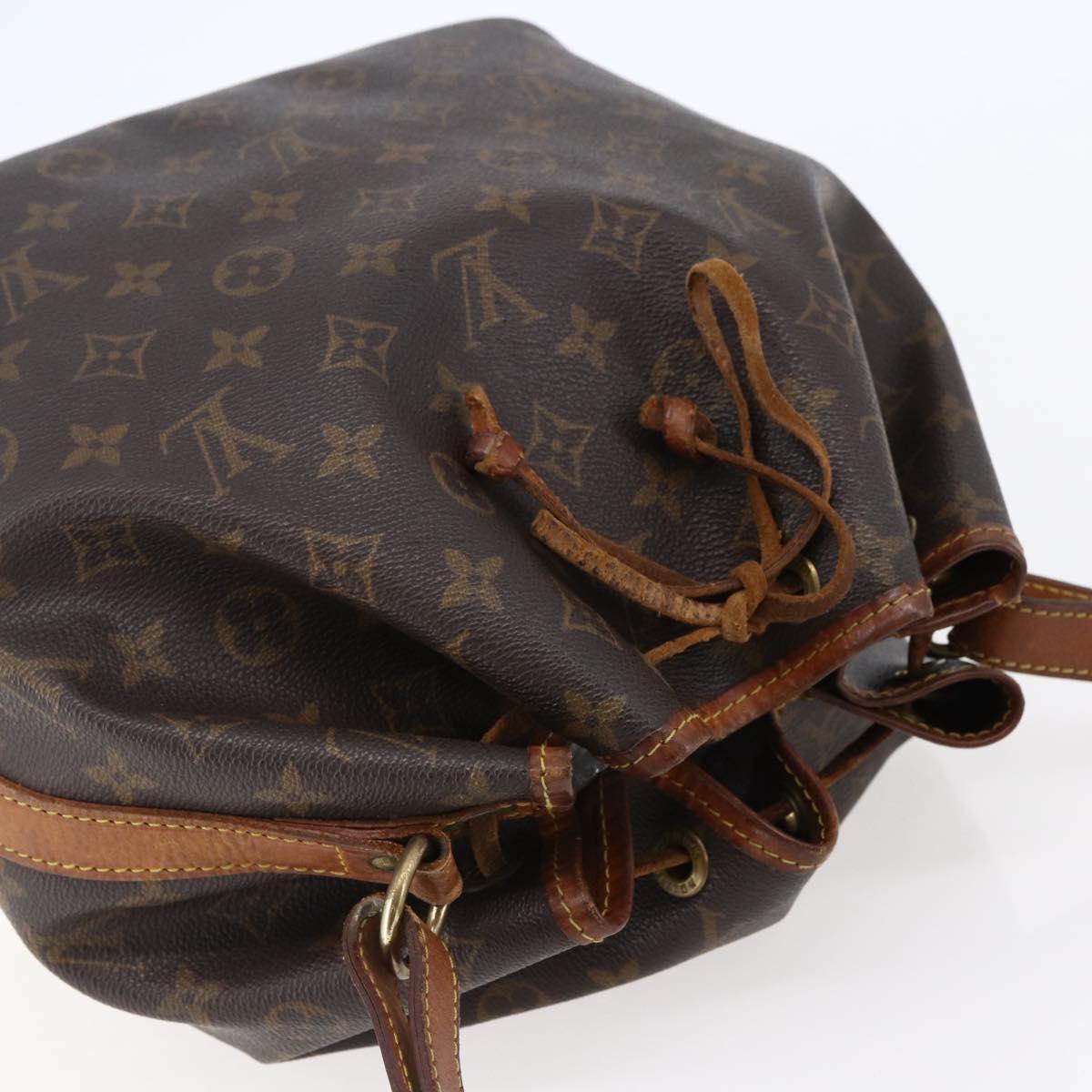 LOUIS VUITTON Monogram Petit Noe Shoulder Bag M42226 LV Auth BA6508