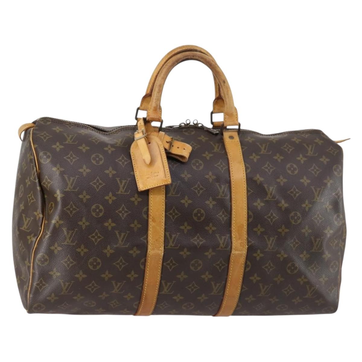 LOUIS VUITTON Monogram Keepall 50 Boston Bag M41426 LV Auth BA6511