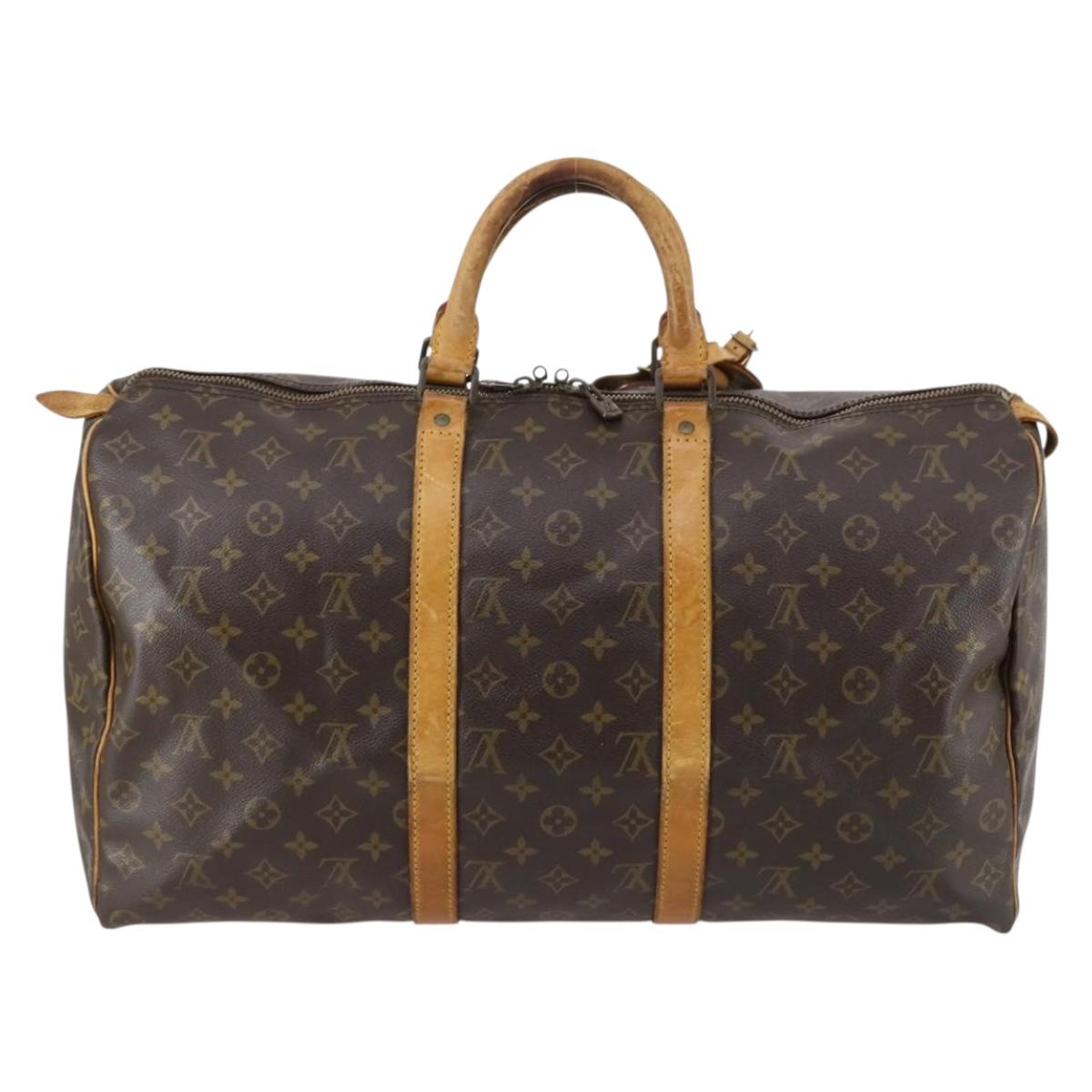 LOUIS VUITTON Monogram Keepall 50 Boston Bag M41426 LV Auth BA6511