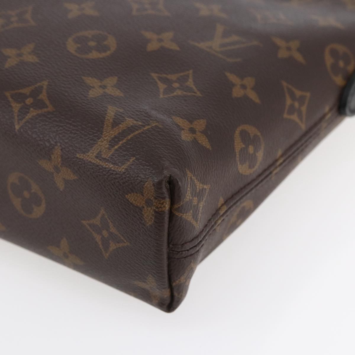 LOUIS VUITTON Macassar Porte DocumentsJules Bag Black M54019 Auth BA6512
