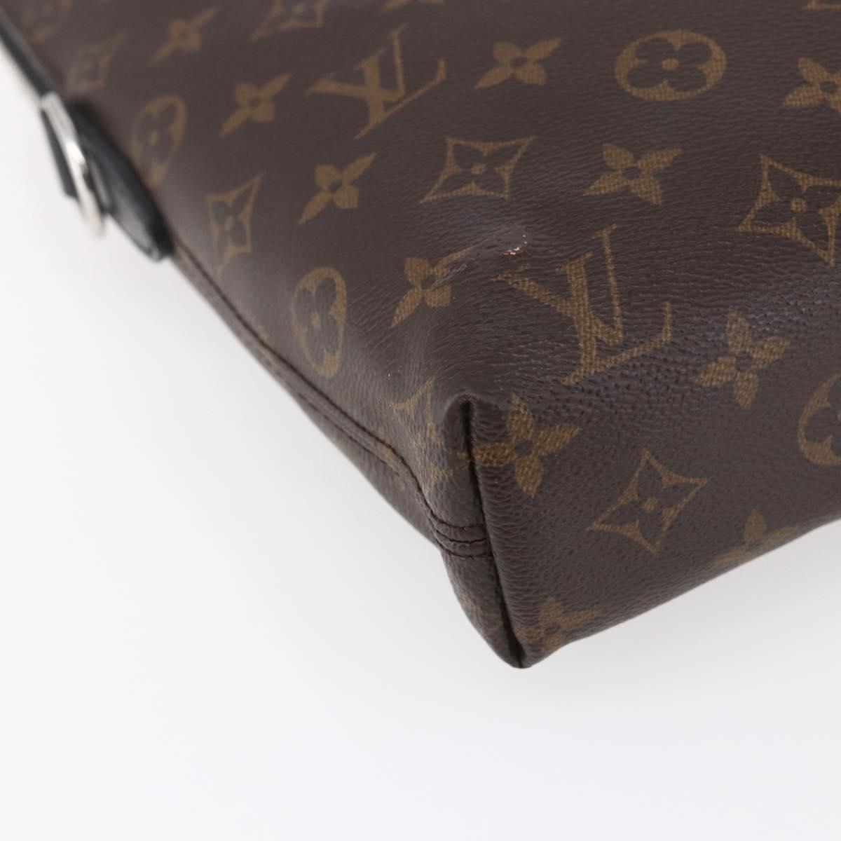 LOUIS VUITTON Macassar Porte DocumentsJules Bag Black M54019 Auth BA6512
