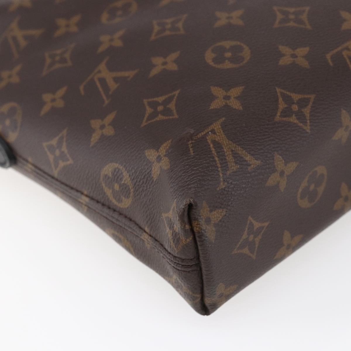 LOUIS VUITTON Macassar Porte DocumentsJules Bag Black M54019 Auth BA6512