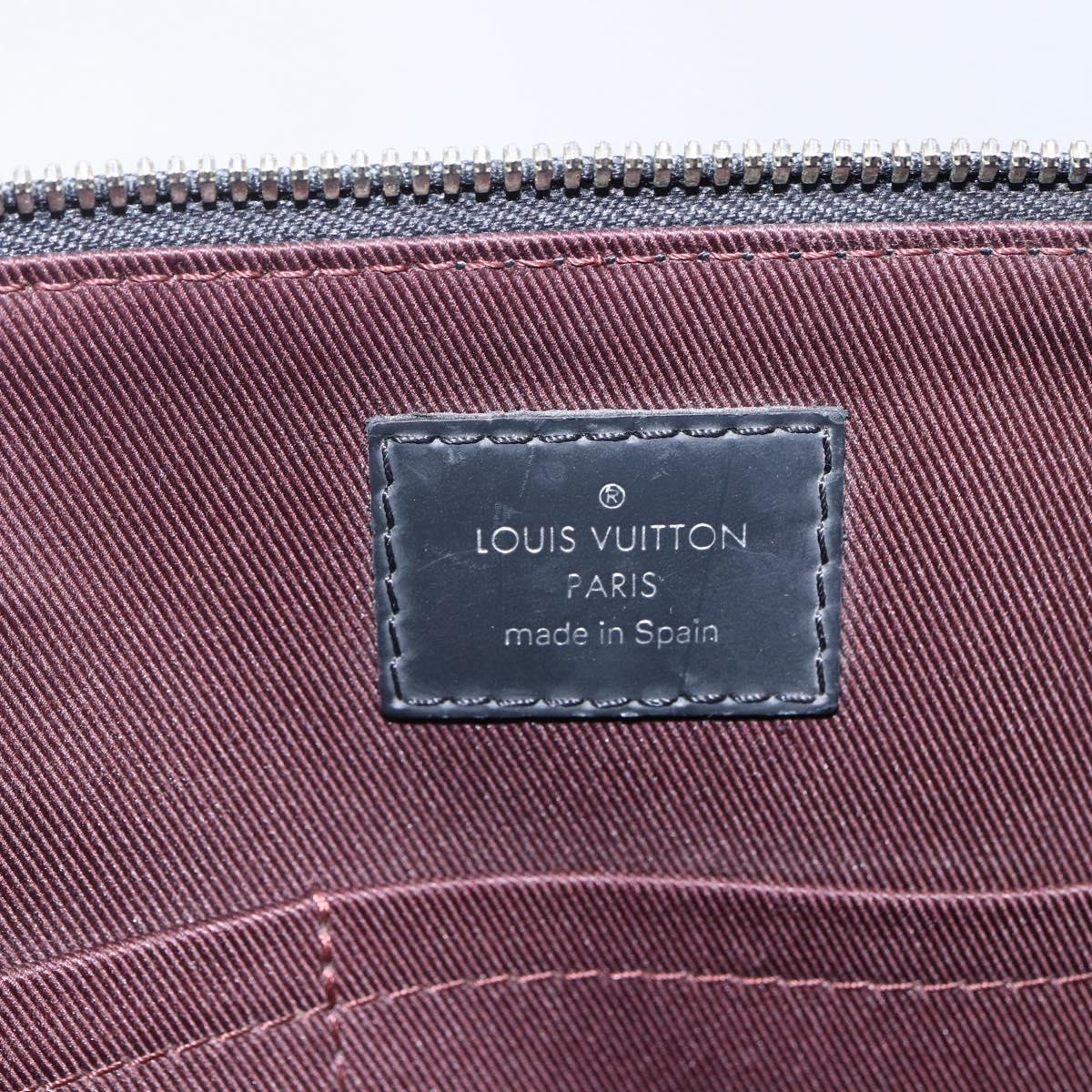 LOUIS VUITTON Macassar Porte DocumentsJules Bag Black M54019 Auth BA6512