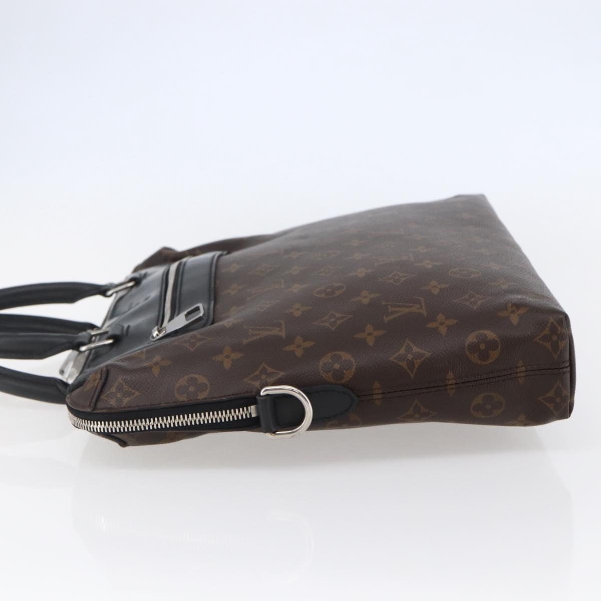 LOUIS VUITTON Macassar Porte DocumentsJules Bag Black M54019 Auth BA6512