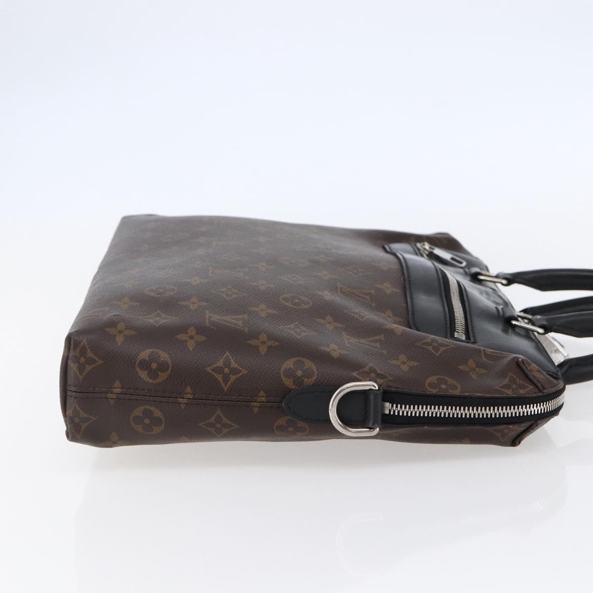 LOUIS VUITTON Macassar Porte DocumentsJules Bag Black M54019 Auth BA6512