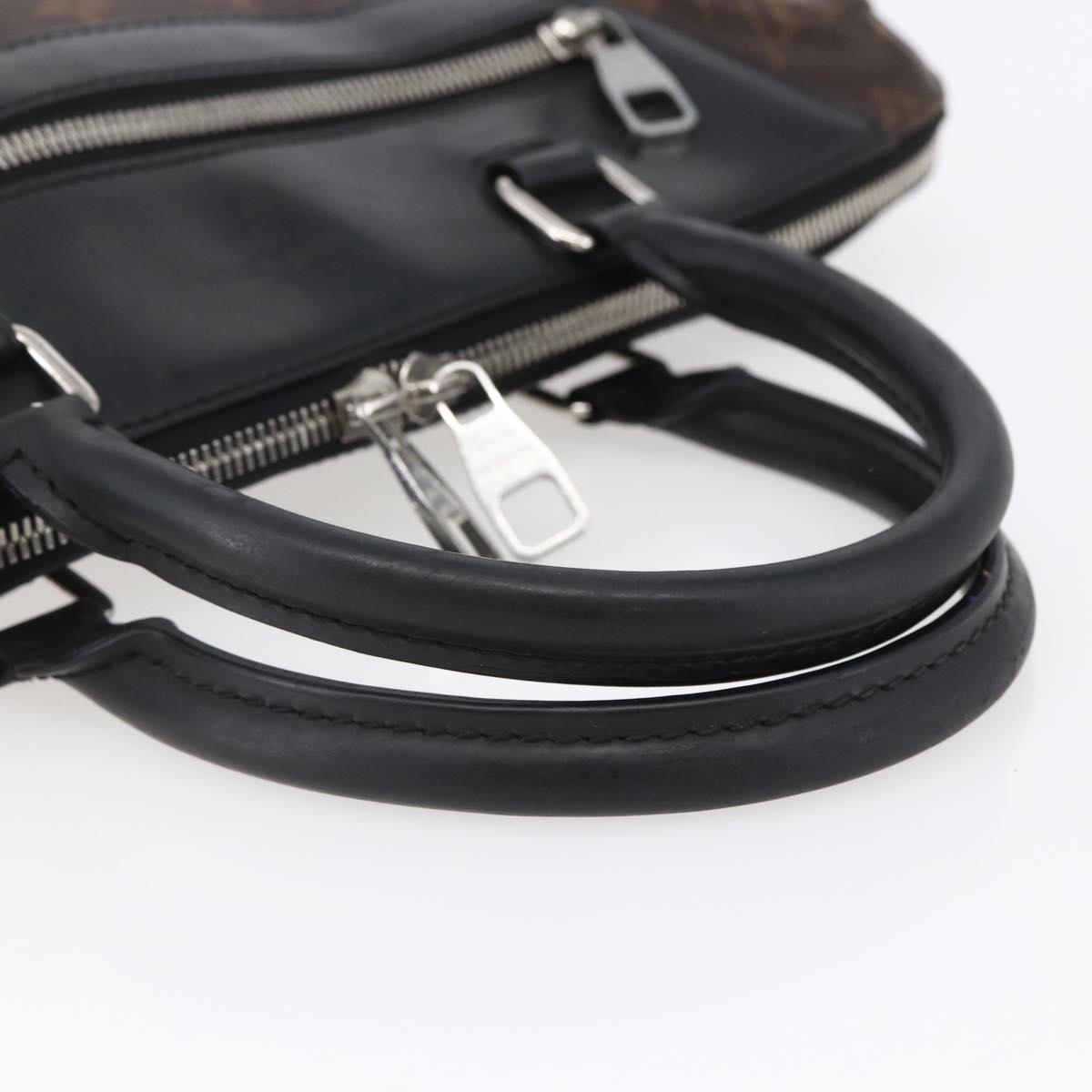 LOUIS VUITTON Macassar Porte DocumentsJules Bag Black M54019 Auth BA6512