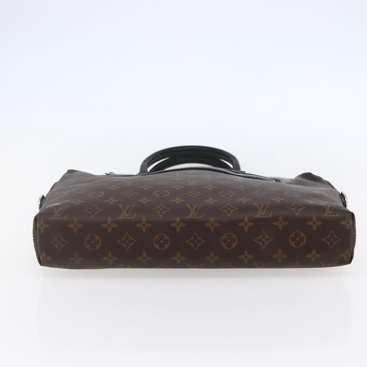 LOUIS VUITTON Macassar Porte DocumentsJules Bag Black M54019 Auth BA6512