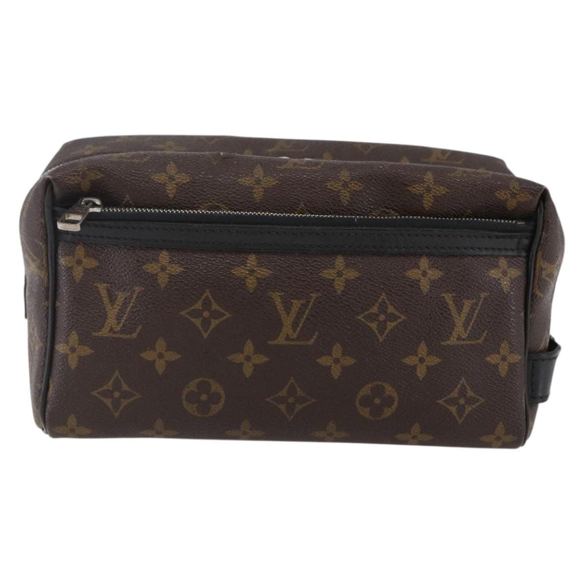 LOUIS VUITTON Monogram Macassar Trousse Toilette Bag M40378 LV Auth BA6513