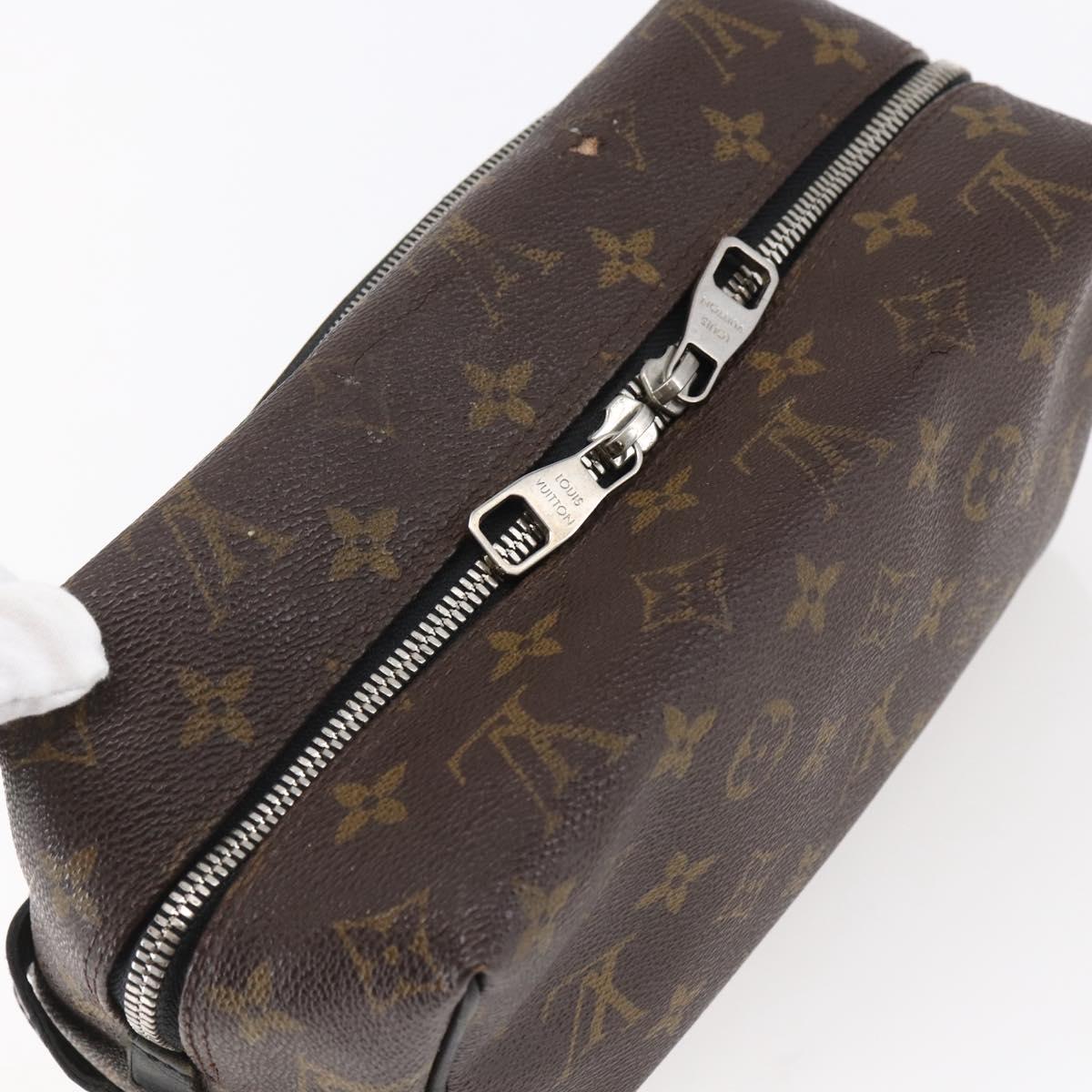 LOUIS VUITTON Monogram Macassar Trousse Toilette Bag M40378 LV Auth BA6513