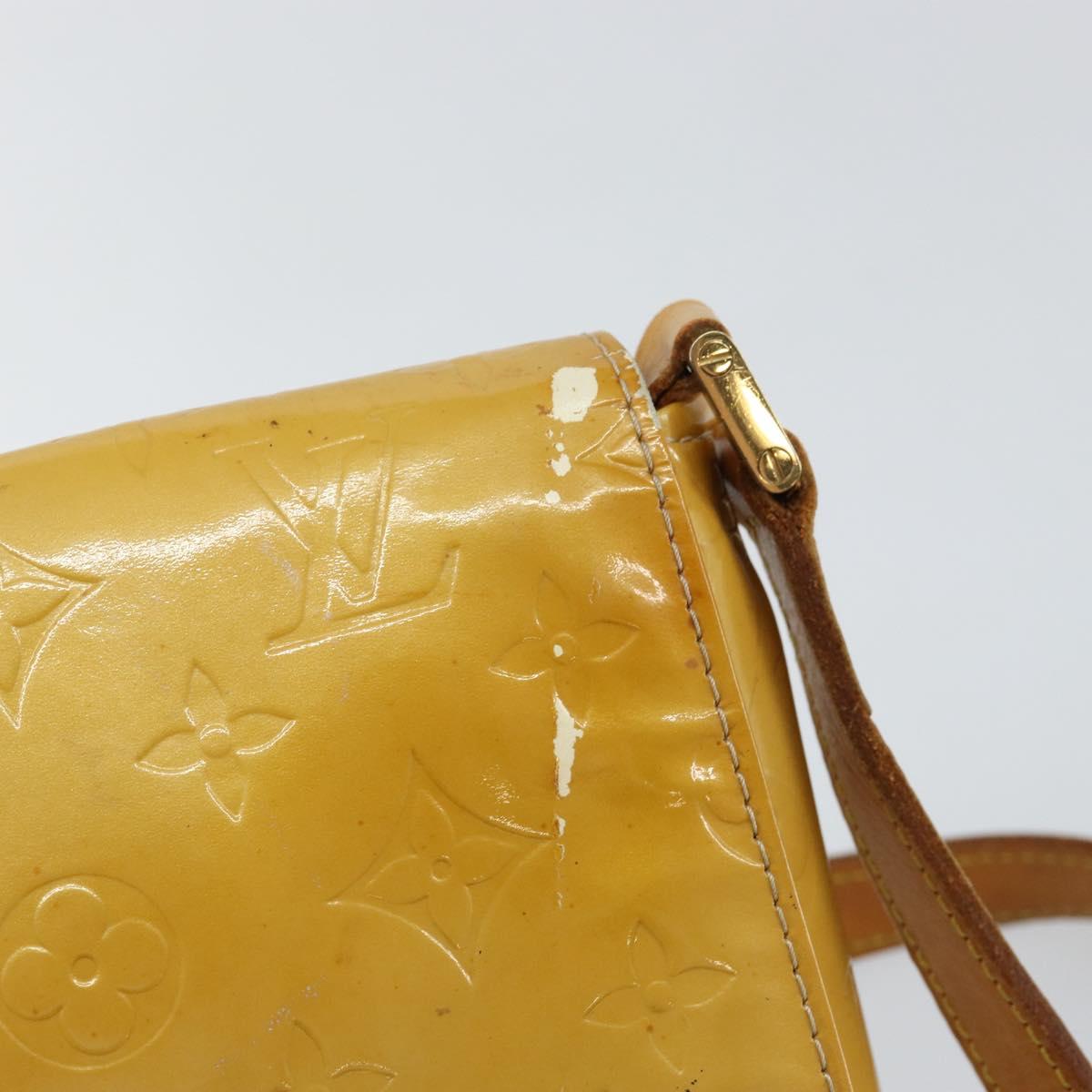 LOUIS VUITTON Monogram Vernis Thompson Street Bag Beige M91301 LV Auth BA6514