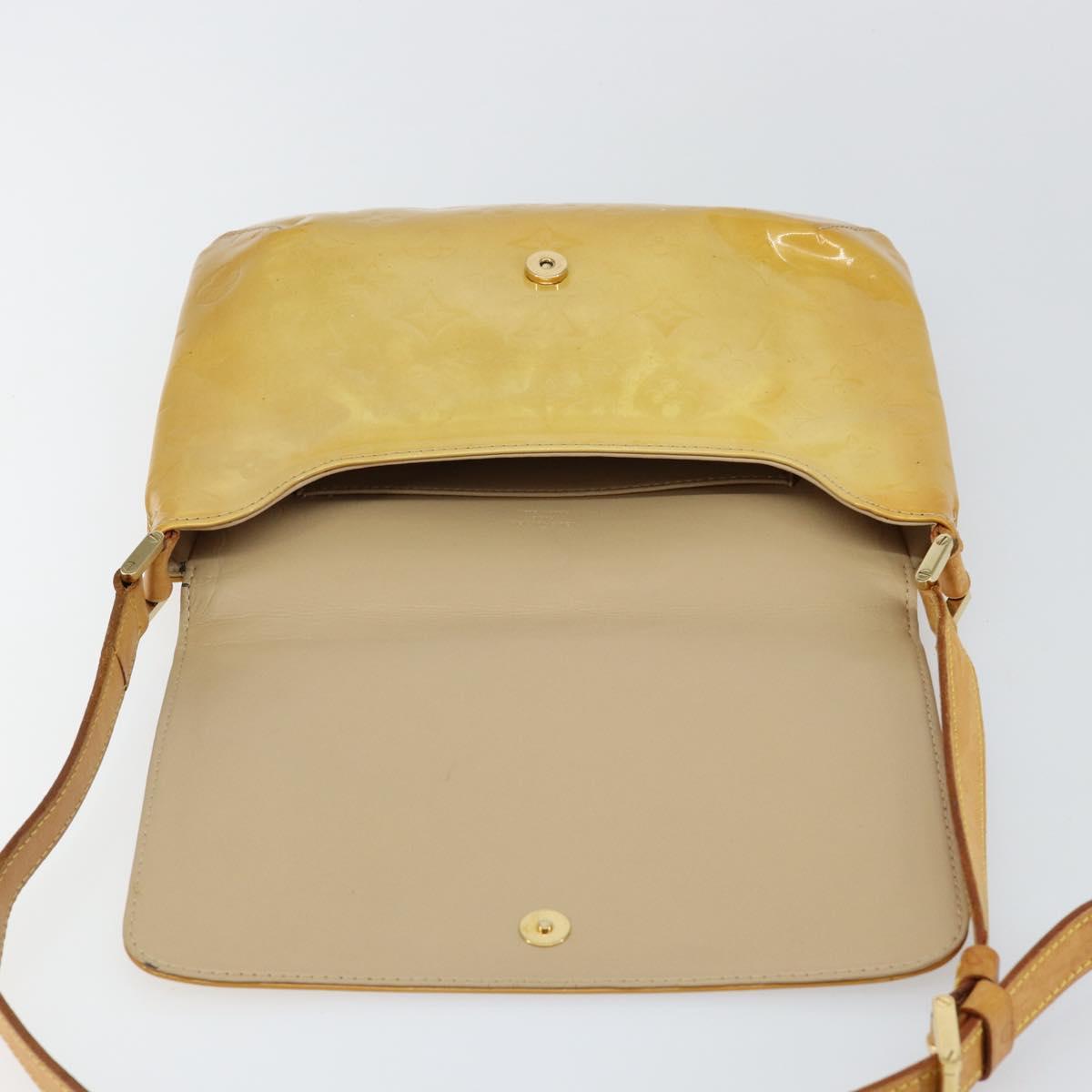 LOUIS VUITTON Monogram Vernis Thompson Street Bag Beige M91301 LV Auth BA6514