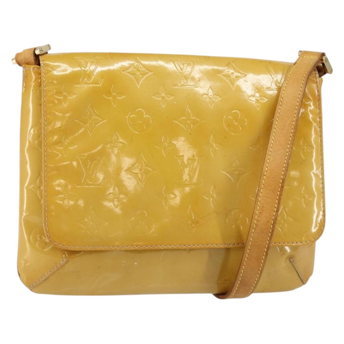 LOUIS VUITTON Monogram Vernis Thompson Street Bag Beige M91301 LV Auth BA6514