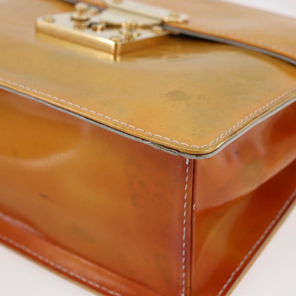 LOUIS VUITTON Monogram Vernis Spring Street Hand Bag Gris M91029 LV Auth BA6515