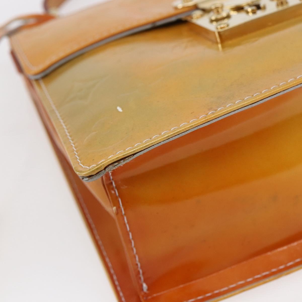 LOUIS VUITTON Monogram Vernis Spring Street Hand Bag Gris M91029 LV Auth BA6515