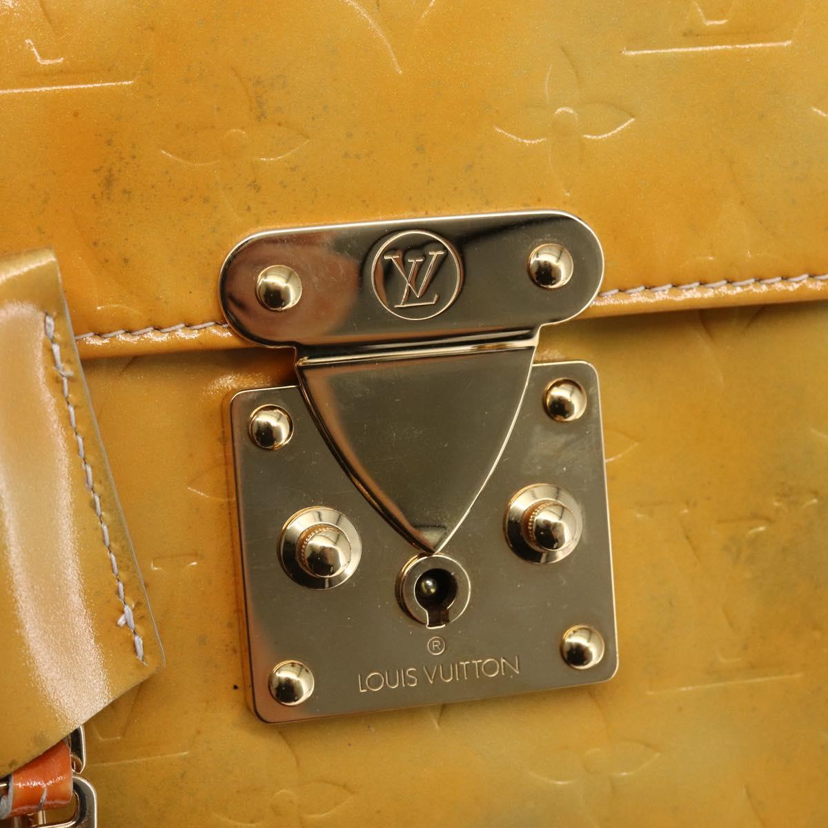 LOUIS VUITTON Monogram Vernis Spring Street Hand Bag Gris M91029 LV Auth BA6515